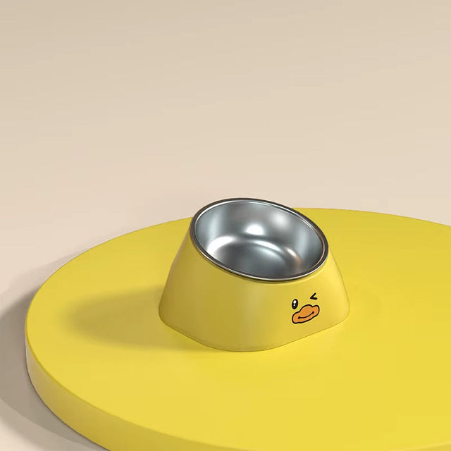 Yellow Cat Food Bowl