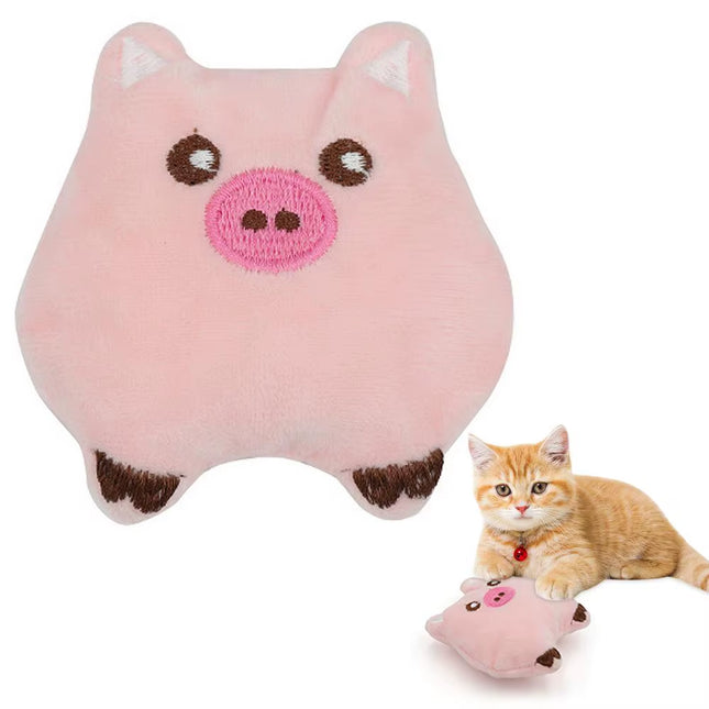 Interactive Plush Catnip Toys for Stress Relief and Teething Fun - Entertaining Stuffed Animal Pet Supplies