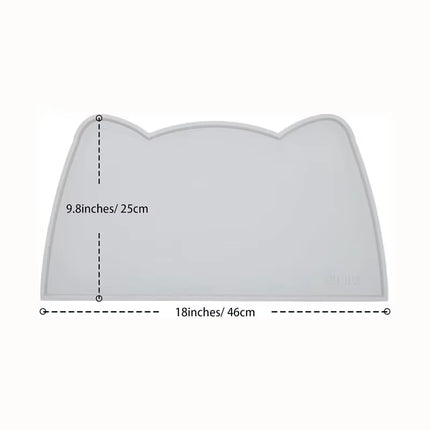 Cats and Dog Bowl Mats Cats Waterproof and Leak-Proof Pad Pet Placemat Anti-Slip Easy to Clean Food Grade Silicone Anti-Dirty