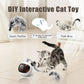 Cat Toy, Interactive Automatic Moving Ball Bundle, Classic Mice and Feather in a Pack, Smart Electric Teaser with USB Rechargeable for Kitten and Pets