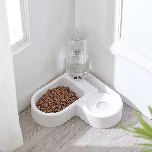 Corner Dog Bowl Pet Automatic Feeder Dog Cat Drinking Bowl for Dog Water Drinking Cat Feeding Large Capacity Dispenser Pet