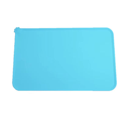 Waterproof Pet Mat for Dog Cat Solid Color Silicone Pet Food Pad Pet Bowl Drinking Mat Dog Feeding Placemat Easy Washing