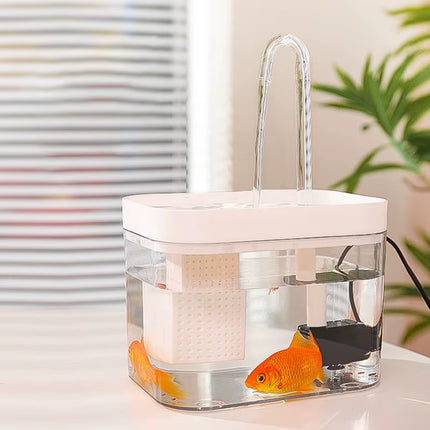 Transparent Cat Water Fountain Filter Smart Automatic Pet Dog Water Dispenser&Burnout Prevention Pump1.5L Recirculate Filtrin