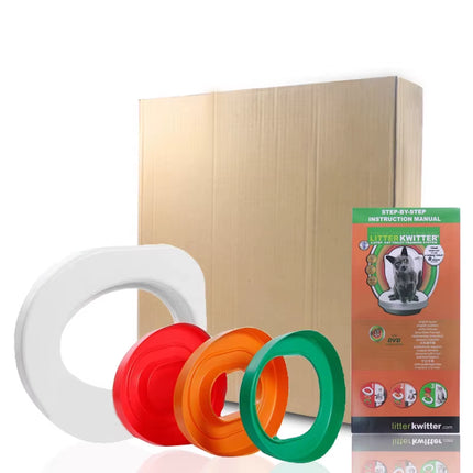 High Quality Cat Toilet Training Kit Professional Train Love Clean Cats Use Human Toilet Easy to Learn Litter Lavatory Box