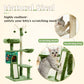 Cat Tree 53" Multi-Level Cat Tower Cat Condo for Indoor Cats, with Plush Perches, Sisal-Covered Scratching Posts, Cat Basket, Pet Play House(Green)