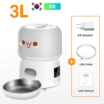 Smart WiFi Cat Feeder - 3L Automatic Pet Food Dispenser with APP Control & Remote Feeding