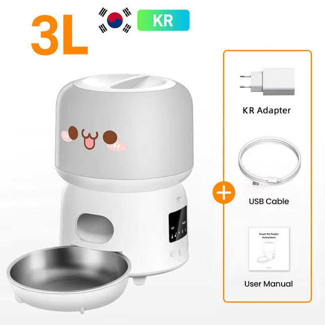 Smart WiFi Cat Feeder - 3L Automatic Pet Food Dispenser with APP Control & Remote Feeding