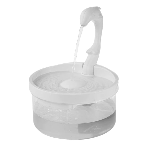 Pet Cat Water Dispenser LED Light USB Dolphin Shaped Water Fountain Feeder Drinker Automatic Drinking Fountain for Cats Dogs