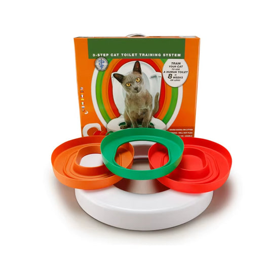 High Quality Cat Toilet Training Kit Professional Train Love Clean Cats Use Human Toilet Easy to Learn Litter Lavatory Box