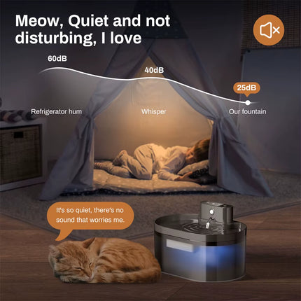 2.2L Wireless Charging Induction Cat and Dog Water Feeder Charging Automatic Induction Pet Drinking Bowl Large Capacity Drinker