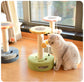 14Inch Cat Tree for Indoor Small Cats Kitten Less than 8.8 Pounds, with 1 Sisal Covered Scratching Post 1 Small Top Perch 1 Spring Ball 1 Hanging Toy Ball, Green+Yellow