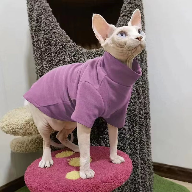 Cozy Cotton Clothes for Sphynx Cats & Small Dogs - Stylish Fall/Winter Outfits for Hairless Pets