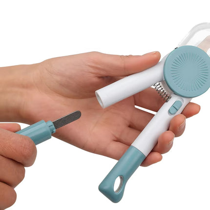 Led-Lit Pet Nail Clippers with Safety Guard - Designed for Cats and Dogs Splash Proof Stainless Steel Pet Nail Clippers