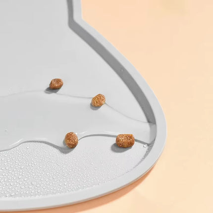 Cats and Dog Bowl Mats Cats Waterproof and Leak-Proof Pad Pet Placemat Anti-Slip Easy to Clean Food Grade Silicone Anti-Dirty