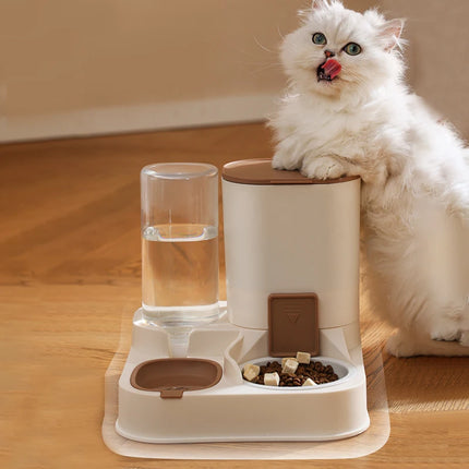 No More Mess! Automatic Cat Feeder with Dry/Wet Food & Water Separation