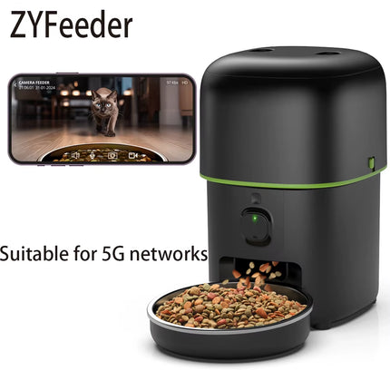 2L 5G Camera Pet Feeder Automatic Cat Smart Food Dispenser Auto Dog Slow Food WIFI Timed Quantitative Video Food Feeding Bowls