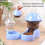 Cat Pet Automatic Feeder Water Dispenser Cute Mushroom Large Capacity Food Container Pet Bowl Water Storage Device Supplies