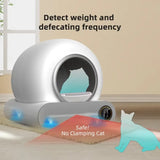 【English Version】Tonepie Automatic Smart Cat Litter Box Self Cleaning App Control Pet Toilet Litter Tray Ionic Deodorizer 65L