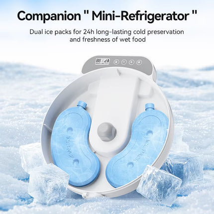 Automatic Pet Feeder 4 Meals for Wet Dry Food Feeding Wireless Smart Kibble Dispenser Cat Dog Multifunctional Cat Feeder