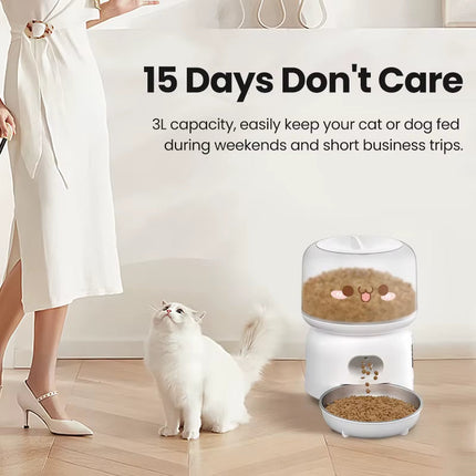 Wifi Automatic Cat Feeder 3L Smart Pet Food Dispenser APP Remote Control Pet Feeder Feeding Food Bowl Cat Accessories