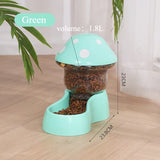 Cat Pet Automatic Feeder Water Dispenser Cute Mushroom Large Capacity Food Container Pet Bowl Water Storage Device Supplies