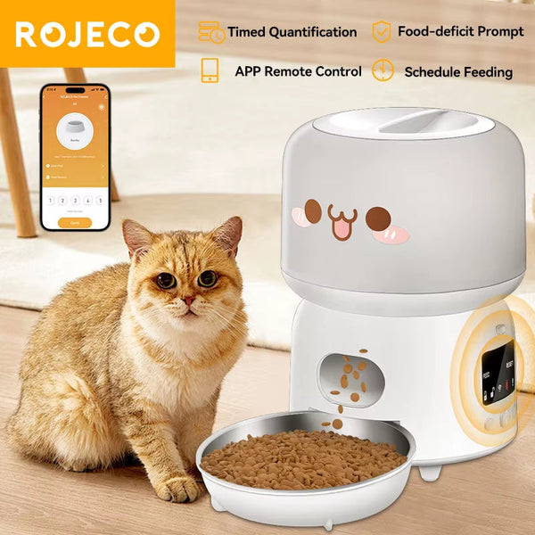 Wifi Automatic Cat Feeder 3L Smart Pet Food Dispenser APP Remote Control Pet Feeder Feeding Food Bowl Cat Accessories