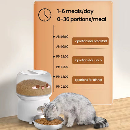 Wifi Automatic Cat Feeder 3L Smart Pet Food Dispenser APP Remote Control Pet Feeder Feeding Food Bowl Cat Accessories