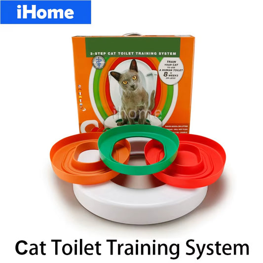 High Quality Cat Toilet Training Kit Professional Train Love Clean Cats Use Human Toilet Easy to Learn Litter Lavatory Box