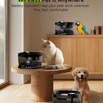 7L Wireless Dog Water Fountain Auto Sensor Drinking Fountain for Dogs Cat Drinker Pet Water Dispenser Accessories