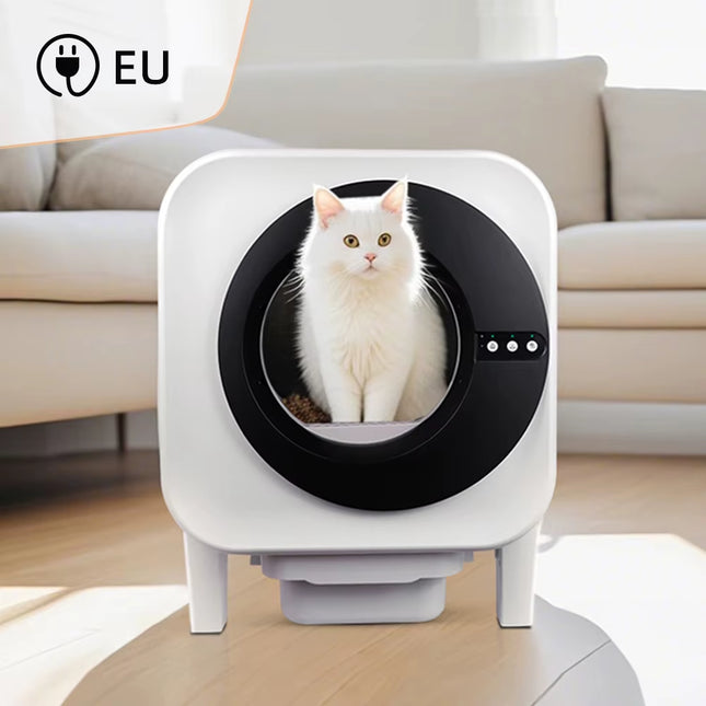 Self-Cleaning Cat Litter Box Integrated Protection Automatic Cat Litter Box for Multi Cats Extra Large/Odor Removal/App Control