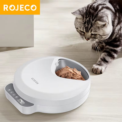 Automatic Pet Feeder 4 Meals for Wet Dry Food Feeding Wireless Smart Kibble Dispenser Cat Dog Multifunctional Cat Feeder