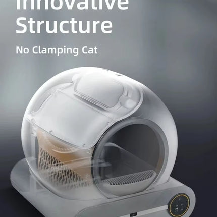 Tonepie 65L Automatic Smart Cat Litter Box Self Cleaning Fully Enclosed Cat Litter Box Pet Toilet Litter Tray English Versions
