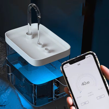 Transparent Cat Water Fountain Filter Smart Automatic Pet Dog Water Dispenser&Burnout Prevention Pump1.5L Recirculate Filtrin