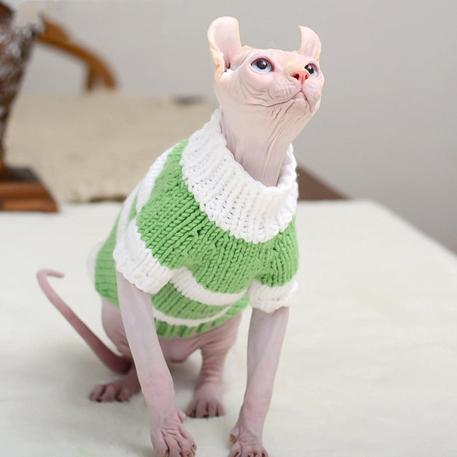 Cozy Warm Sweater for Hairless Cats - Stylish Pet Apparel