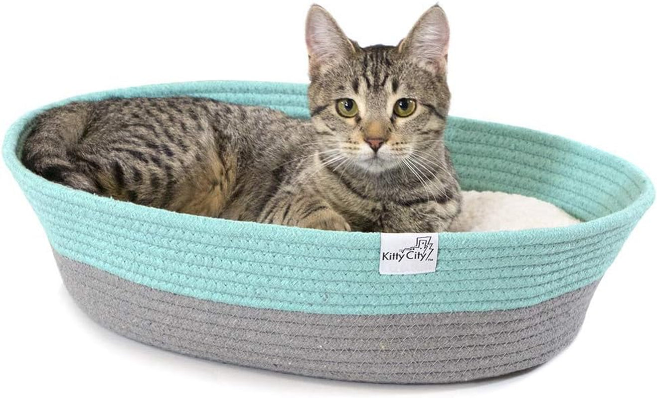 Kitty City Cat Bed, Cotton, 14"W X 19"L X 5"H