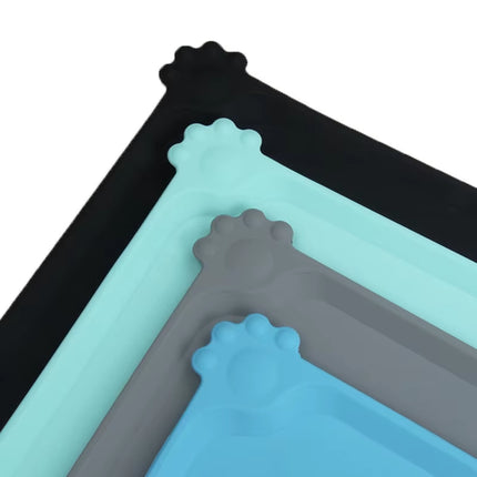 Waterproof Pet Mat for Dog Cat Solid Color Silicone Pet Food Pad Pet Bowl Drinking Mat Dog Feeding Placemat Easy Washing