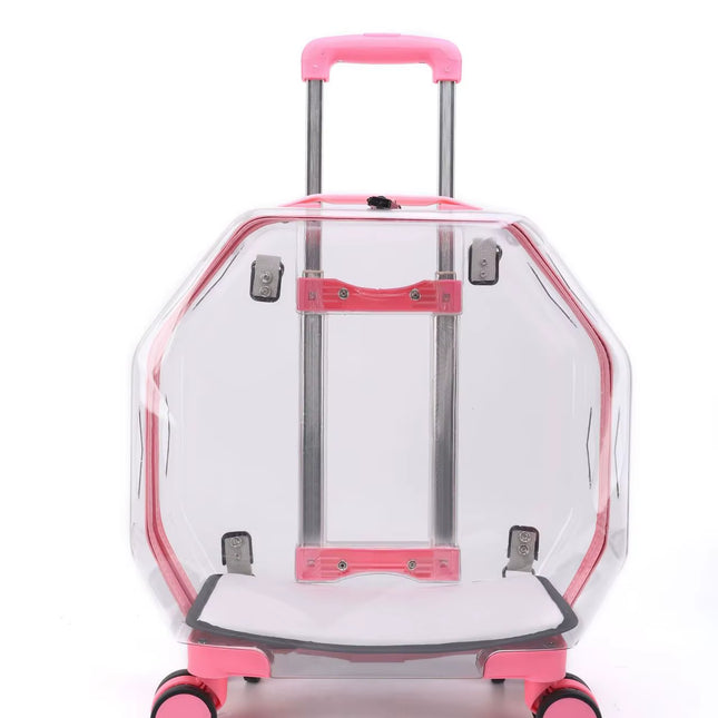 Cat Trolley Case Dog Travel Transport Bag Transparent Wide View Handbag Outing Portable Fashion Pet Backpack Bubble Box