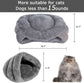 Soft Warm Cat Bed for Winter Cat Tent Self-Warming Sleeping Bed for Cats Fleece Pet Cave Bed for Winter Pets Puppy Indoor Pet Triangle Nest (Grey)