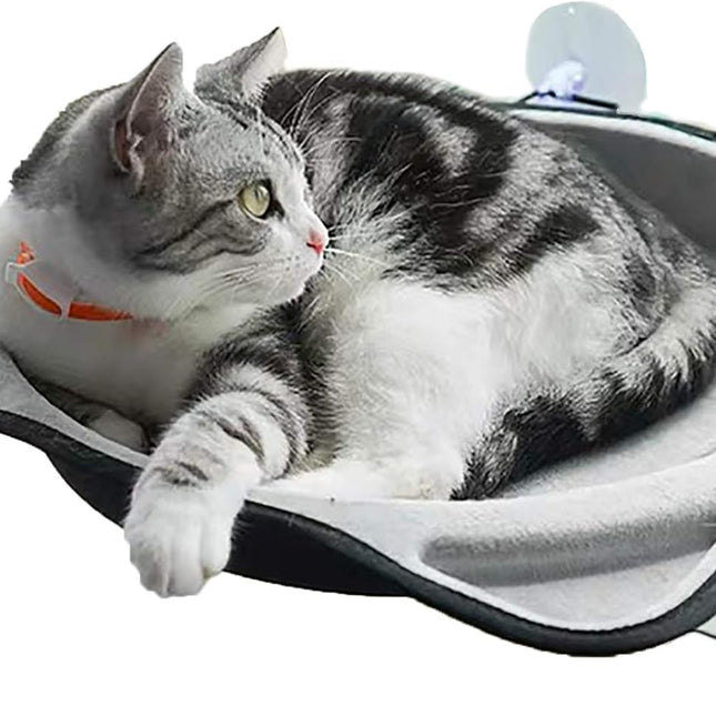 Cat Window Perch, Cat Hammock, Space Saving Window Mounted Cat Bed with Durable Heavy Duty 4 Suction Cups Holds up to 33 Lbs