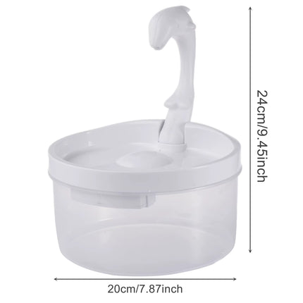 Pet Cat Water Dispenser LED Light USB Dolphin Shaped Water Fountain Feeder Drinker Automatic Drinking Fountain for Cats Dogs