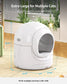 85L Self Cleaning Litter Box,Automatic Litter Box with App Control,Odor Removal,White