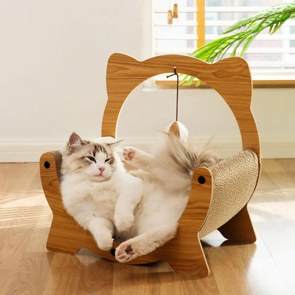 Cat Scratcher Couch Cat Sofa Cardboard Cat Scratcher Couch Cat Scratcher Sofa Bed Cardboard Cat Bed Cat Scratching Bed Cat Couches for Indoor Cats (C Shape)