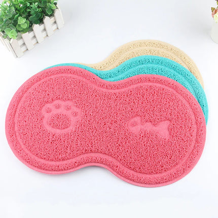 Cat and Dog Pet Mat Cute Cat Litter Pad Foot Mat Non-Slip Dish Bowl Food Feed Mat Pad Placement Pet Accessories