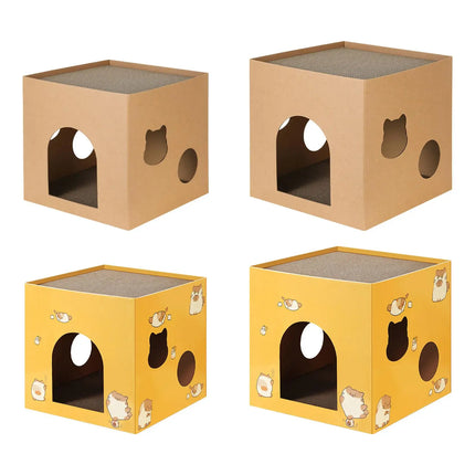 Revolutionary Cat Cardboard House & Scratcher – The Ultimate Playful Retreat for Cats and Small Animals!
