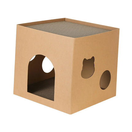 Revolutionary Cat Cardboard House & Scratcher – The Ultimate Playful Retreat for Cats and Small Animals!
