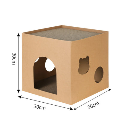 Revolutionary Cat Cardboard House & Scratcher – The Ultimate Playful Retreat for Cats and Small Animals!