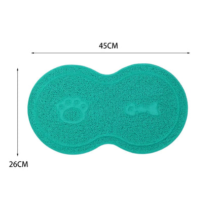 Cat and Dog Pet Mat Cute Cat Litter Pad Foot Mat Non-Slip Dish Bowl Food Feed Mat Pad Placement Pet Accessories