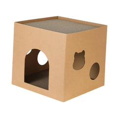 Revolutionary Cat Cardboard House & Scratcher – The Ultimate Playful Retreat for Cats and Small Animals!