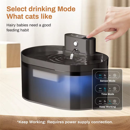 2.2L Wireless Charging Induction Cat and Dog Water Feeder Charging Automatic Induction Pet Drinking Bowl Large Capacity Drinker