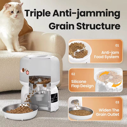 Wifi Automatic Cat Feeder 3L Smart Pet Food Dispenser APP Remote Control Pet Feeder Feeding Food Bowl Cat Accessories